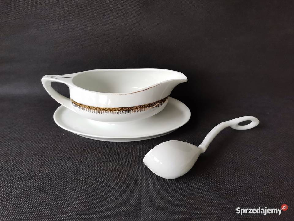 Stara przedwojenna sosjerka chochla porcelana Katowice