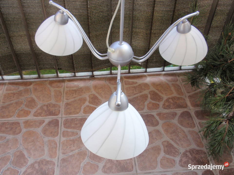 Lampa żyrandol trójramienny trzyramienny grube Łódź