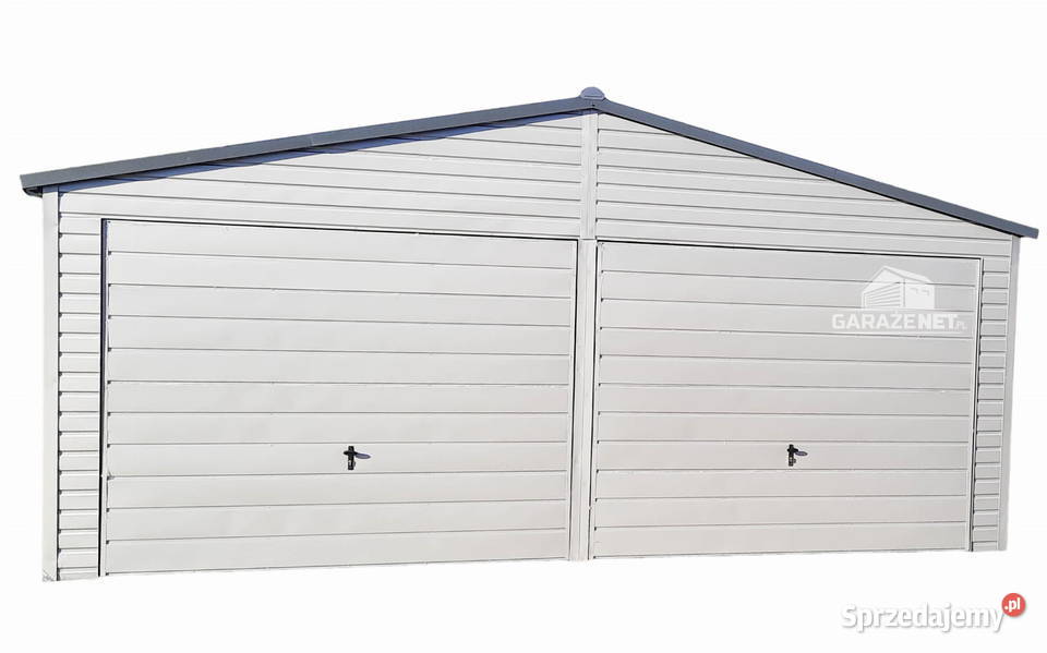 GARAŻ BLASZANY 65m x 6m DWUSPAD 2X BRAMA UCHYLNA Łapanów