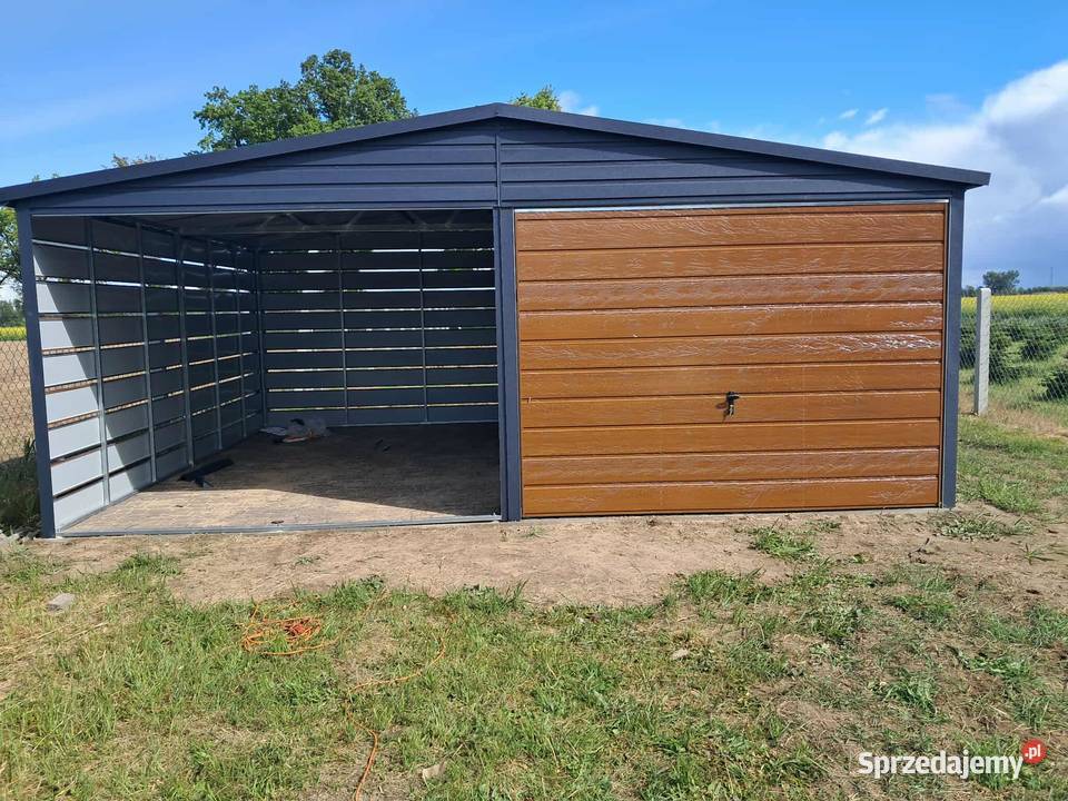 Garaż blaszany wiata WZMOCNIONY PROFILAMI Mińsk Mazowiecki
