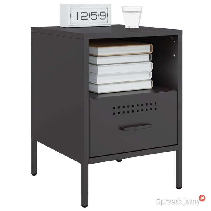Szafka nocna czarna 36x39x505 stal WM843054 Warszawa