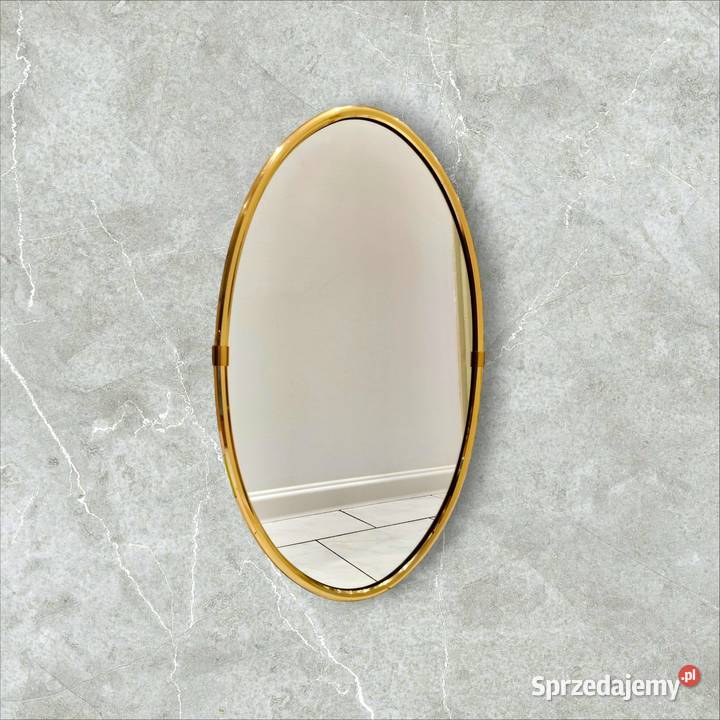 Owalne lustro z lat 60 80x51midcentury modern Lustra Kalisz