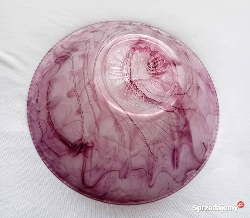 Miska art deco szkło prasowane Cloud Glass I Koźminek