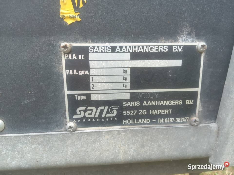 Przyczepka samochodowa SARIS burtowe Kluczewsko