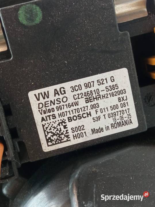 DMUCHAWA NAWIEWU REZYSTOR EU KPL 3C0907521G Rok produkcji 2018 sprzedam