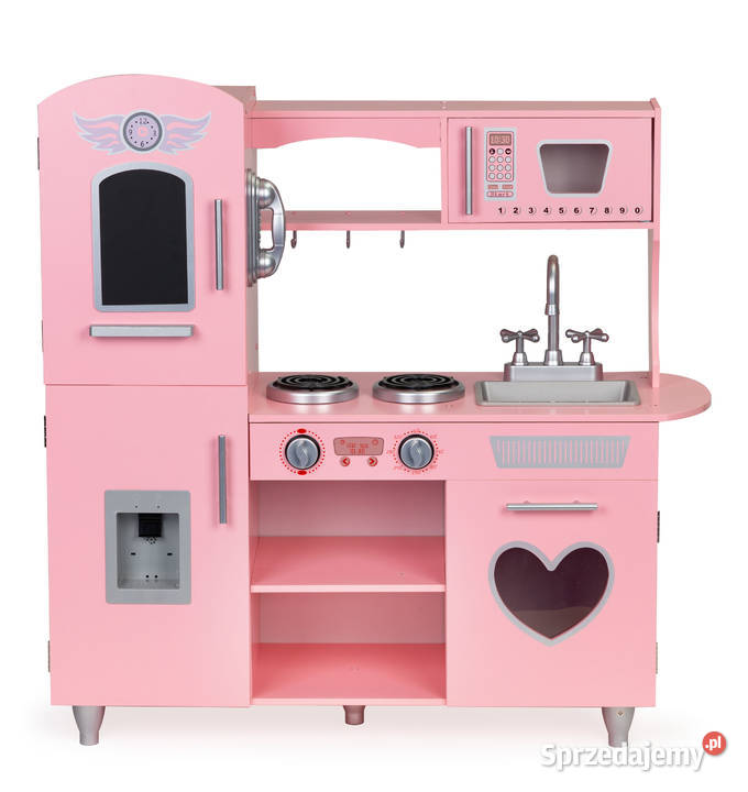 Duża drewniana kuchnia dzieci efekty dźwiękowe