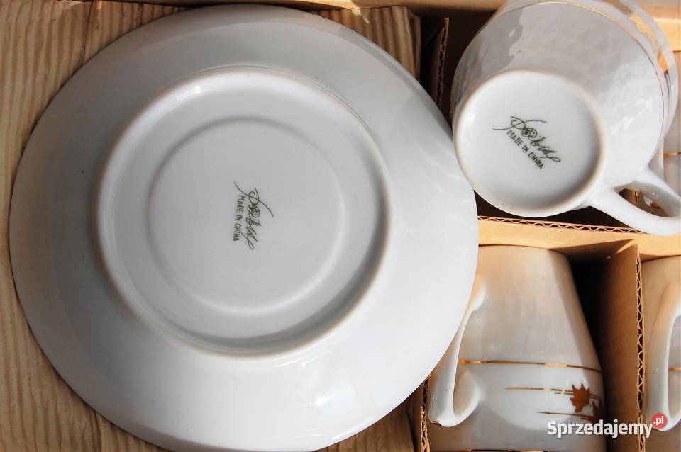 Filiżanki biała porcelana chińska złocona Dom i Ogród Lublin