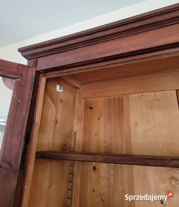 Stara drewniana witryna biblioteczka odnowiona dolnośląskie Wrocław