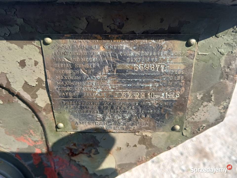 Przyczepka BANTAM 1943 willysdodge wc Skierniewice
