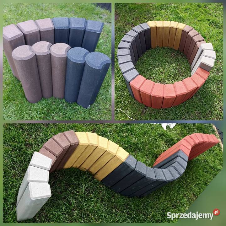 Obrzeża palisady trapezowe betonowe kolorowe Płock