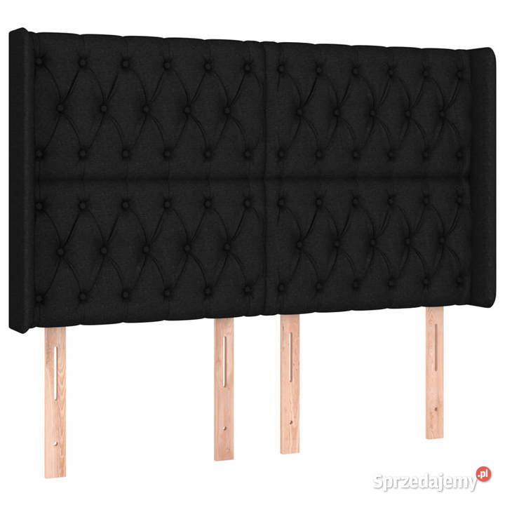Zagłówek do łóżka z LED czarny 163x16x118128 mazowieckie Warszawa