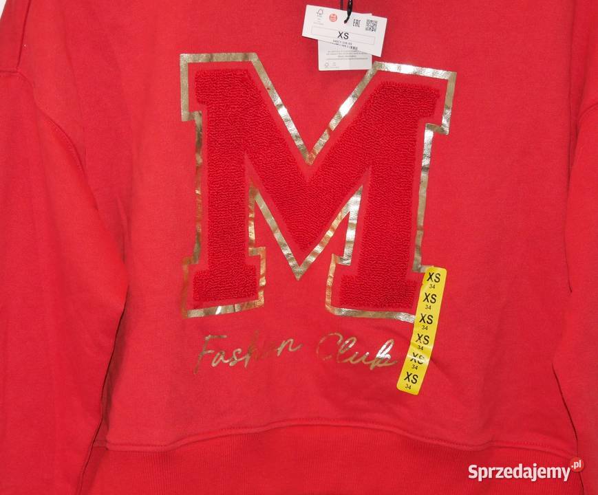 Mohito piękna krótka czerwona bluza 34 XS czerwony sprzedam
