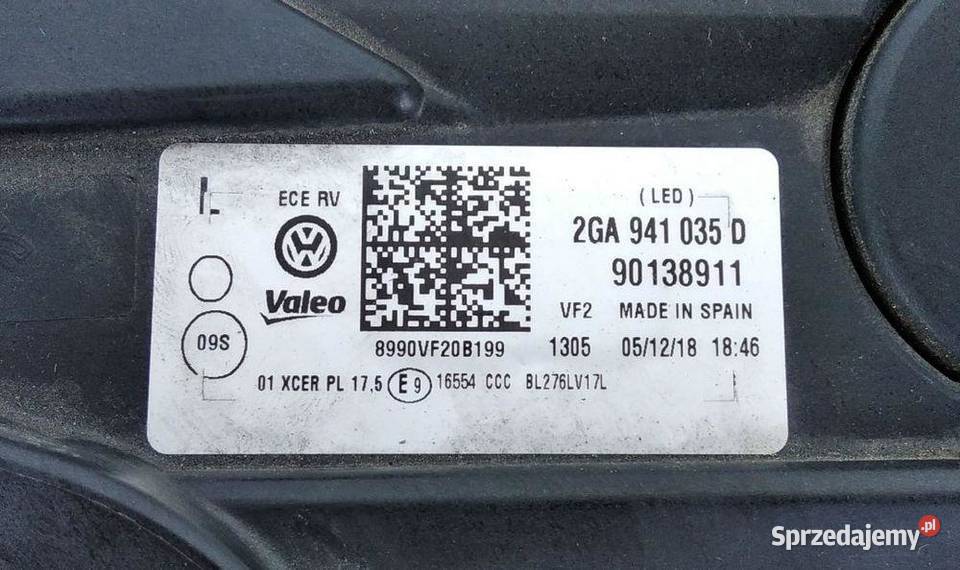 VW TROC 2GA FULL LED LAMPA LEWA