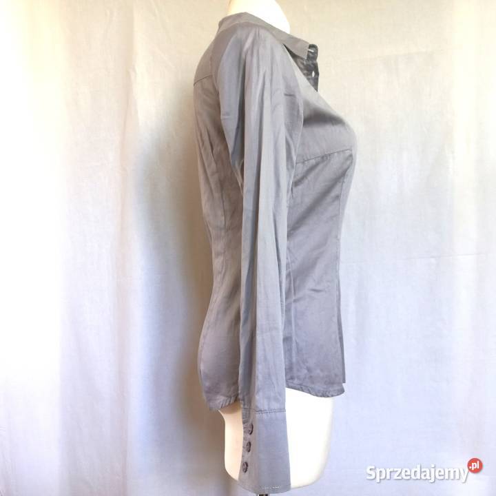 Koszula szara Bluzka damska r 38 bawełna Polska długi Bluzki i koszule