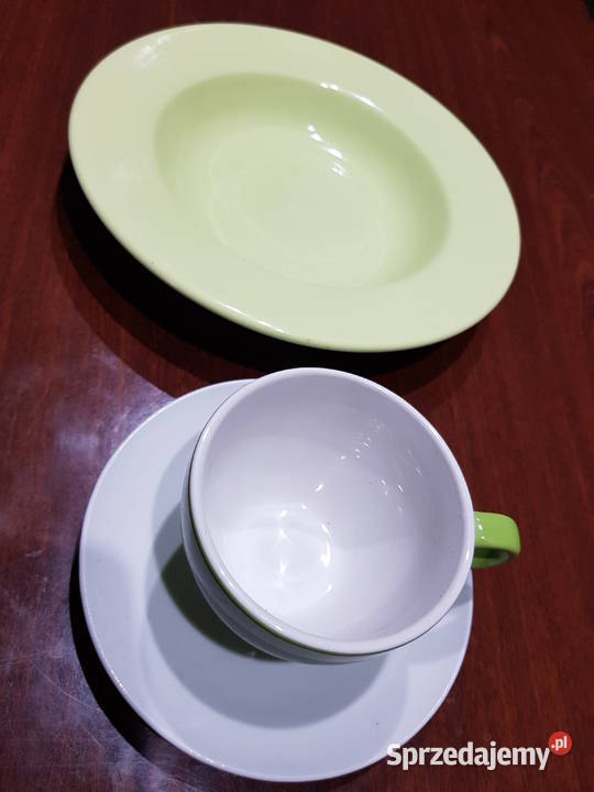 komplet biało zielony 3 sztuki niepowtarzalna wielokolorowy Kielce