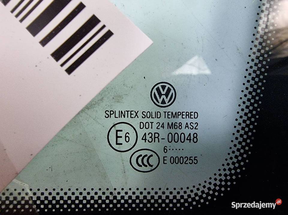 SZYBA BOCZNA VOLKSWAGEN TOURAN 43R00048 kujawsko-pomorskie Lipno