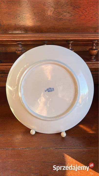 Talerz Łomonosow Z rybką piękny Porcelana i szkło Gdańsk