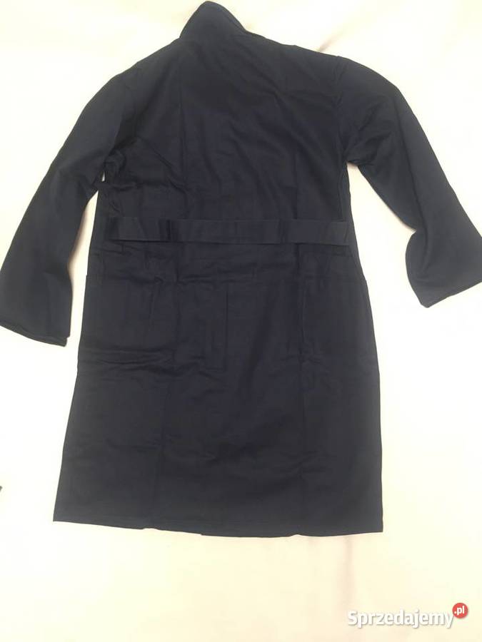 Fartuch roboczy czarny Nowy Bawełna L laborki