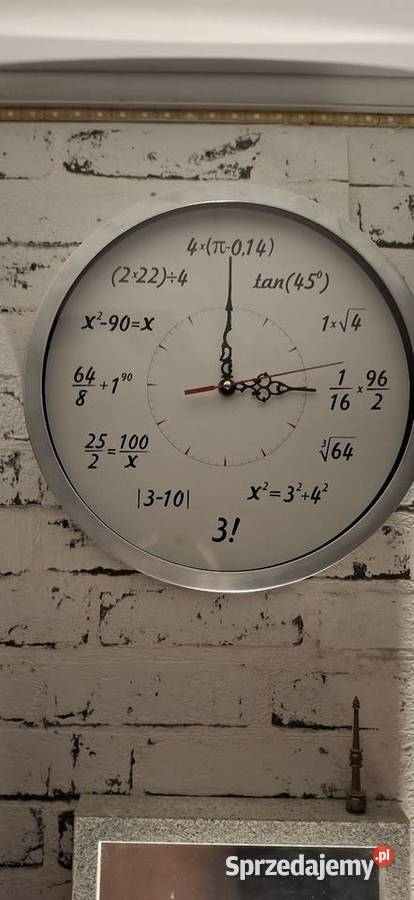 Zegar matematyka ścienny