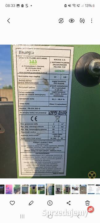 Piec sas 23 kv na ekogroszek Opoczno