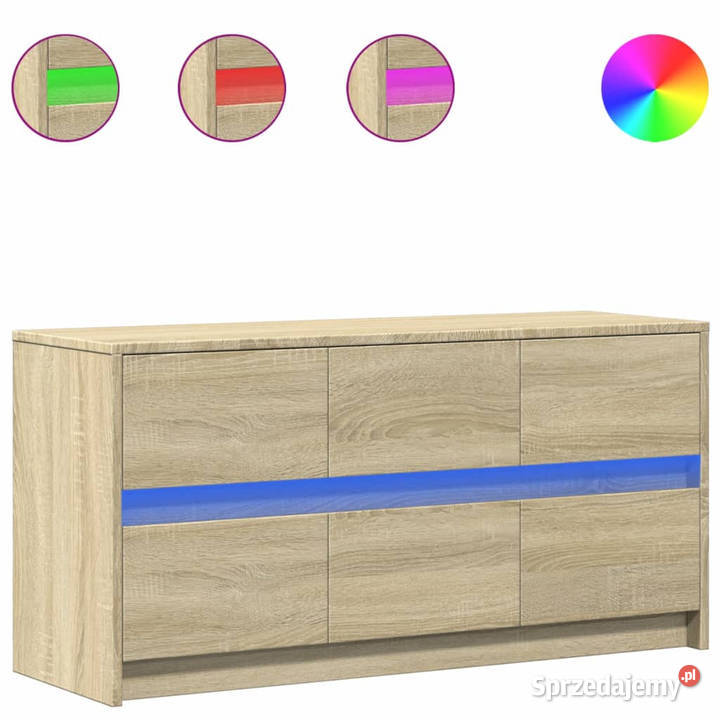 Szafka pod TV z LED dąb sonoma 100x34x50 Warszawa