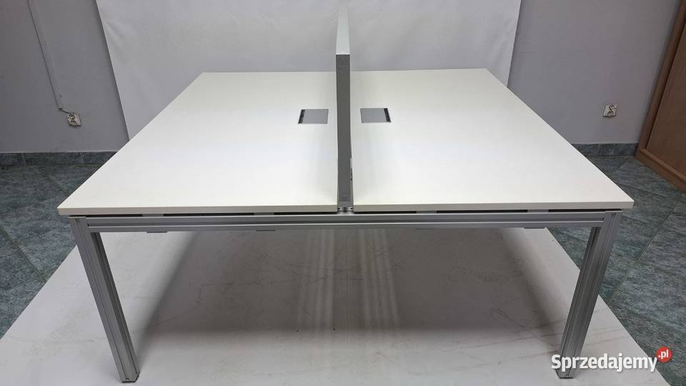Biurko 2 stanowiskowe bench Balma 160x165 białe Poznań