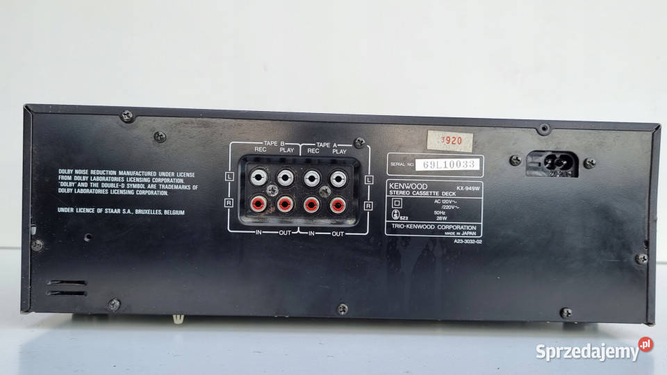 Magnetofon catette deck Kenwood KX 949 W KX949W Międzychód
