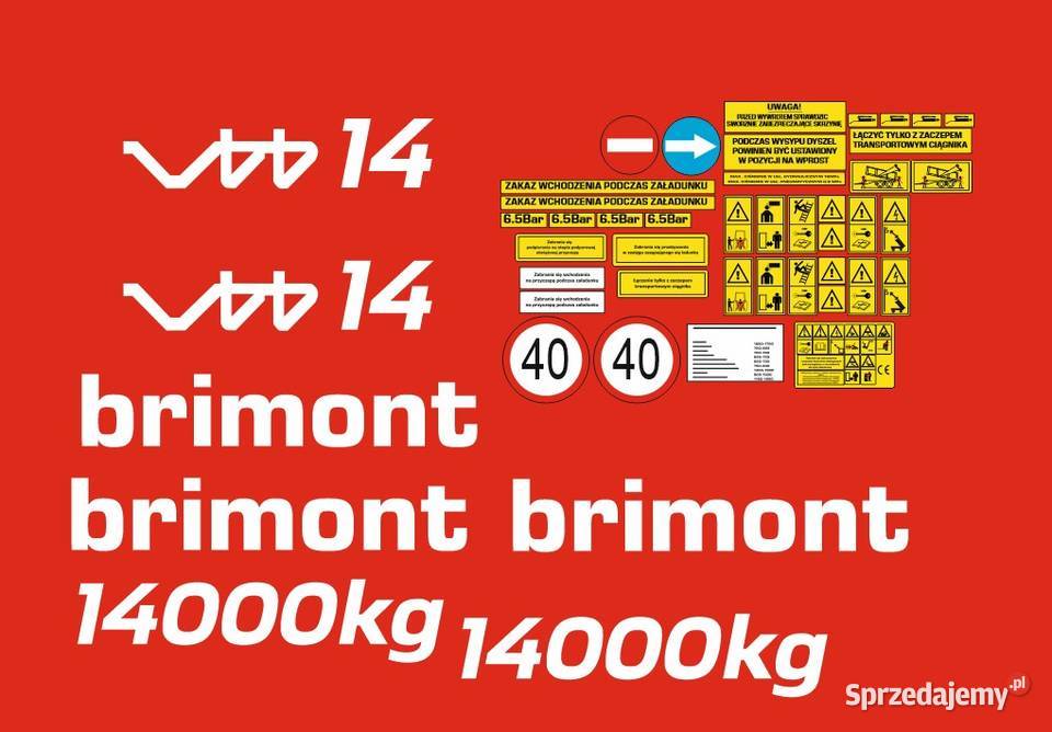 Naklejki Brimont bb14 i inne modele super mocne