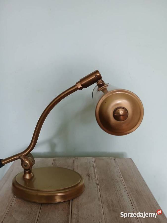 Stara mosiężna lampa biurowa Kraków