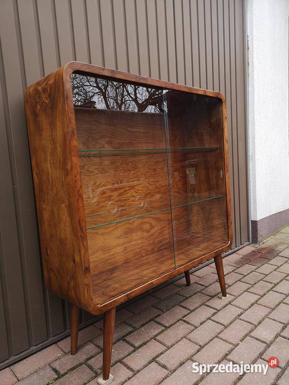 Witryna Biblioteka ARTDECO Orzech Stara Antyk wielkopolskie Swarzędz