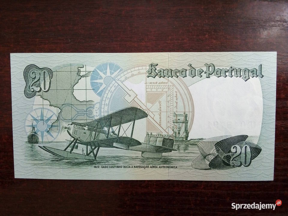 Banknot 20 escudos Portugalia Płońsk