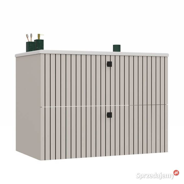 Szafka pod umywalkę TIGO 80 2S Kasztan Ryflowany 59cm