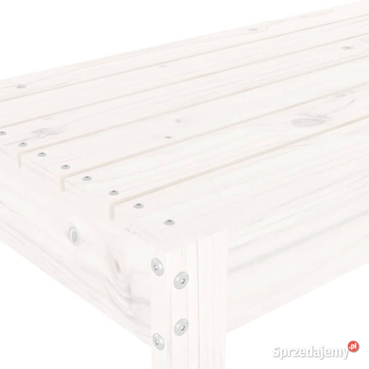 Ławka ogrodowa biała 80x38x45 lite drewno Ławy i ławki Warszawa