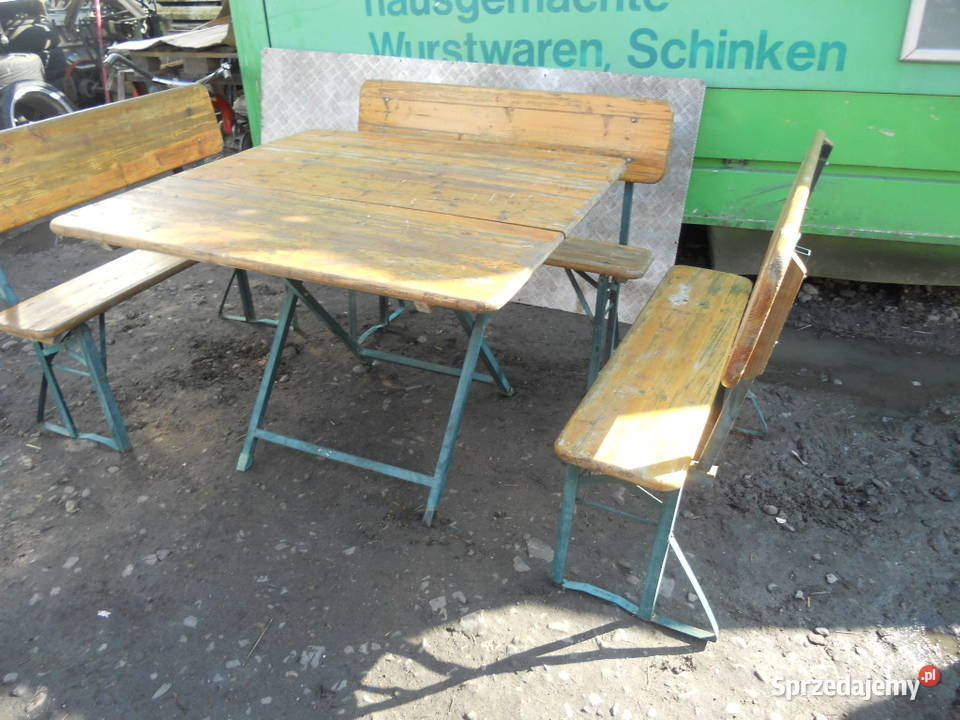 Turystyczny Kplstół drewniany rozkładany3 lawki Dębica