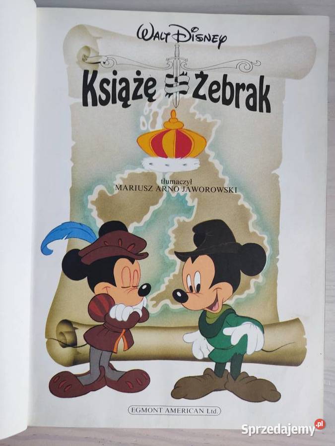 Książka bajka Książę i Żebrak Walt Disney opolskie Głuchołazy
