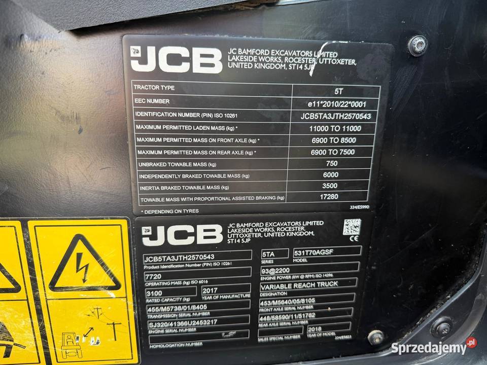 Ładowarka Teleskopowa JCB 53170 AgriSuper