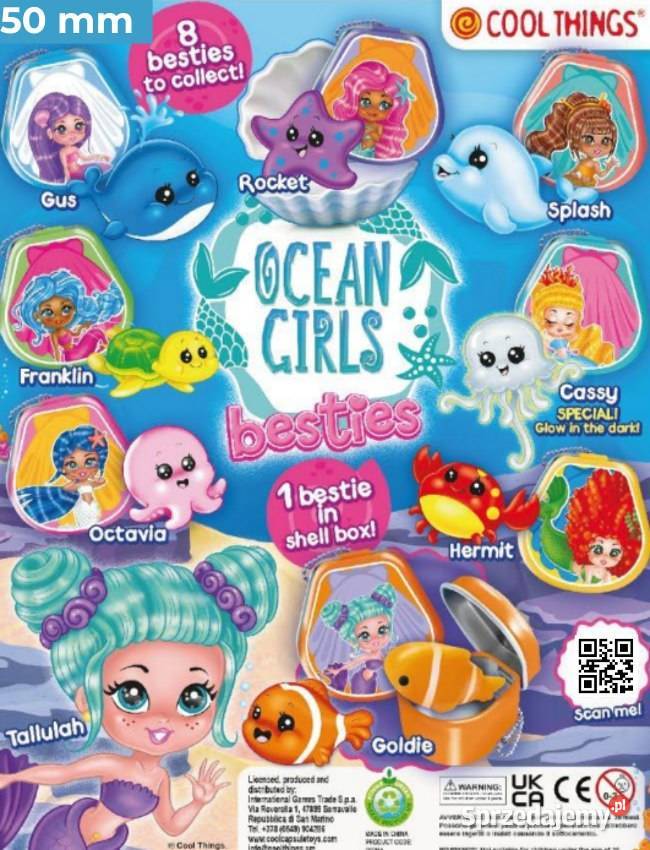 Zasyp do automatów OCEAN GIRLS BESTIES 50mm 100 wielkopolskie Poznań