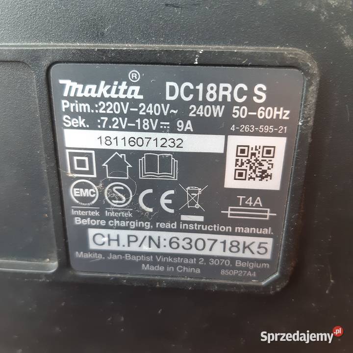 Ładowarka sieciowa Makita DC18RC S Ostrołęka