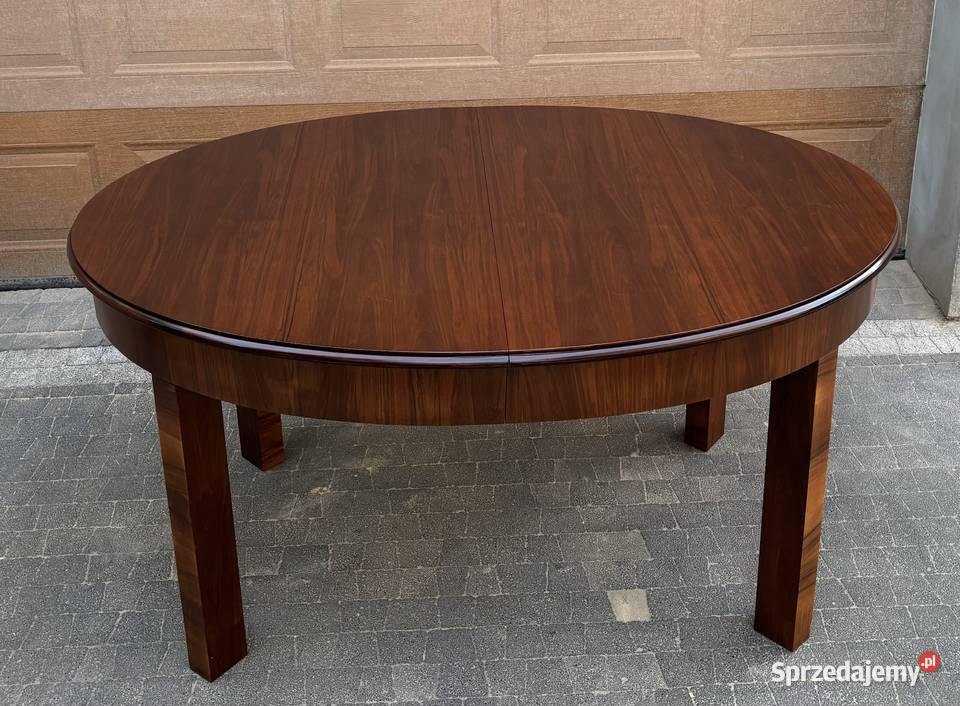 Stół Owalny Orzech ART DECO 306 Rozkładany Do