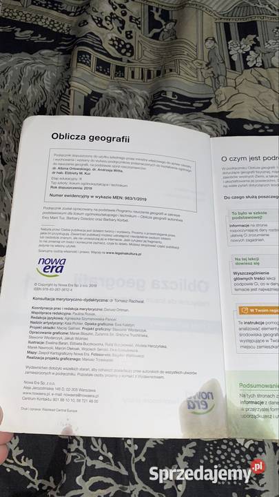 Oblicze geografii zakres podstawowy kl 1 Nowa Podręczniki sprzedam