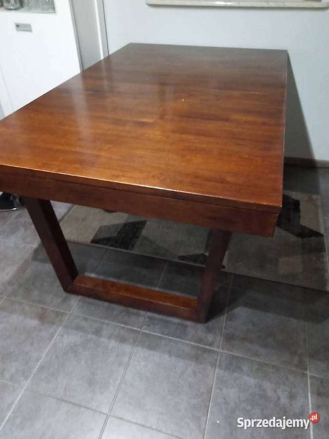 Stół rozkładany z litego drewna egzotycznego