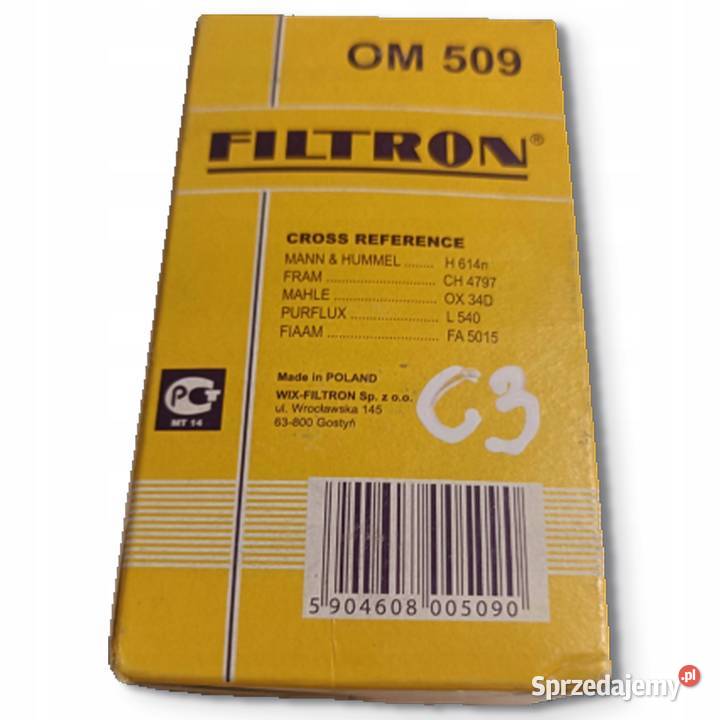 FILTR OLEJU Filtron OM 509 OM509 Mercedes W123 lubelskie