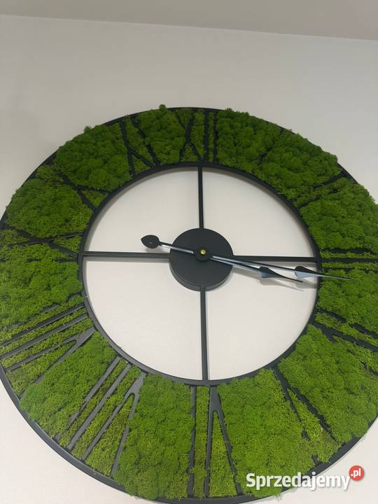 Zegar z mchu loft