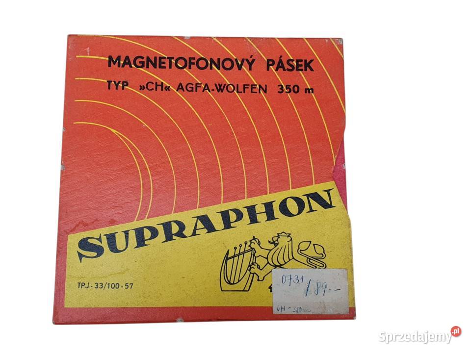 Stara taśma szpulkowa magnetofonowa SUPRAPHON CH sprzedam