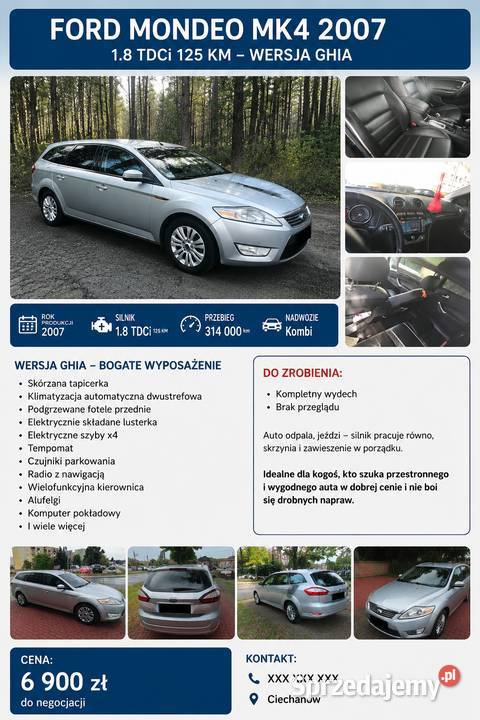 Ford Mondeo MK4 18 tdci Mondeo Pułtusk