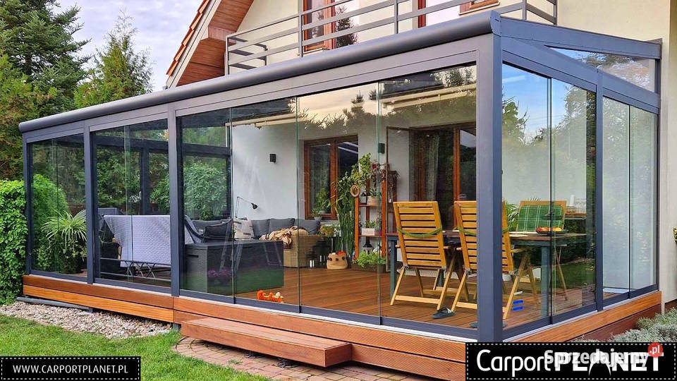 Zabudowa zadaszenie tarasu ze szkła Altany i wiaty Białystok