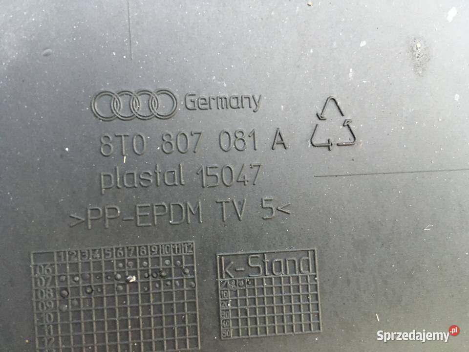 NAKŁADKA OSŁONA PASA 8T0807081A AUDI A5 Szczecin sprzedam