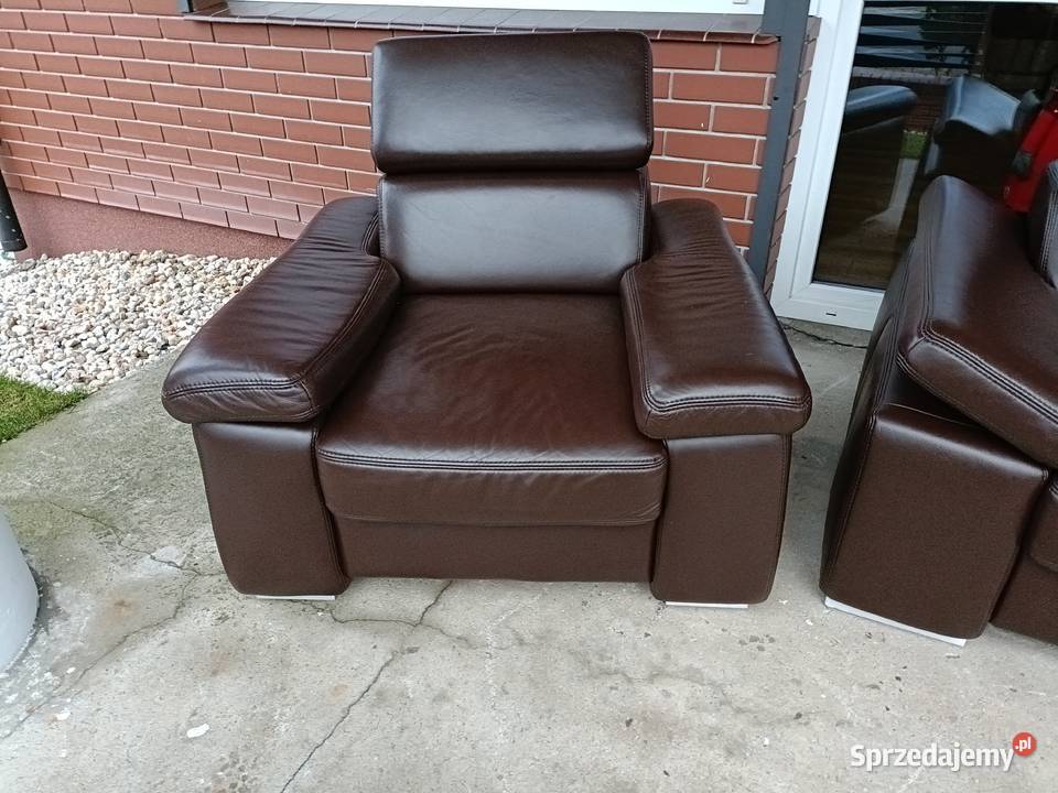 Sprzedam narożnik ze skóry Komplety wypoczynkowe Konin