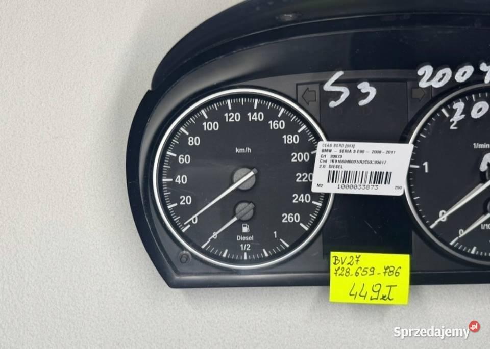 LICZNIK ZEGARY BMW SERIA 3 E90 102535086 Warszawa