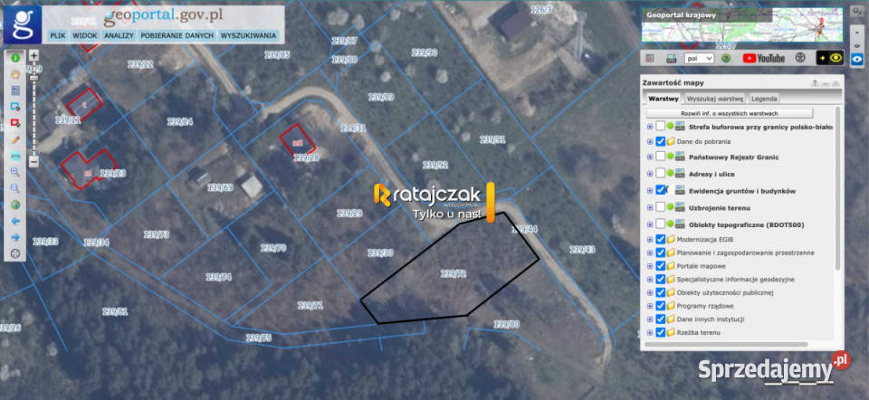 Grunt 2055m2 Zbychowo Żwirowa 2055m2